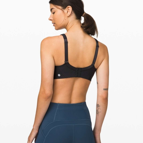 Run Times Bra High Support, B–G Cups Black - Picture 3 of 14